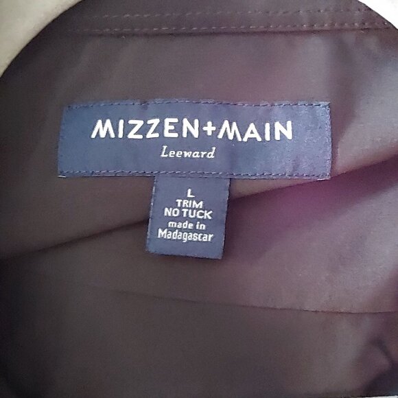 Mizzen & Main Mens Performance Luxury Polished Refined Classic Shirt L - Picture 7 of 9